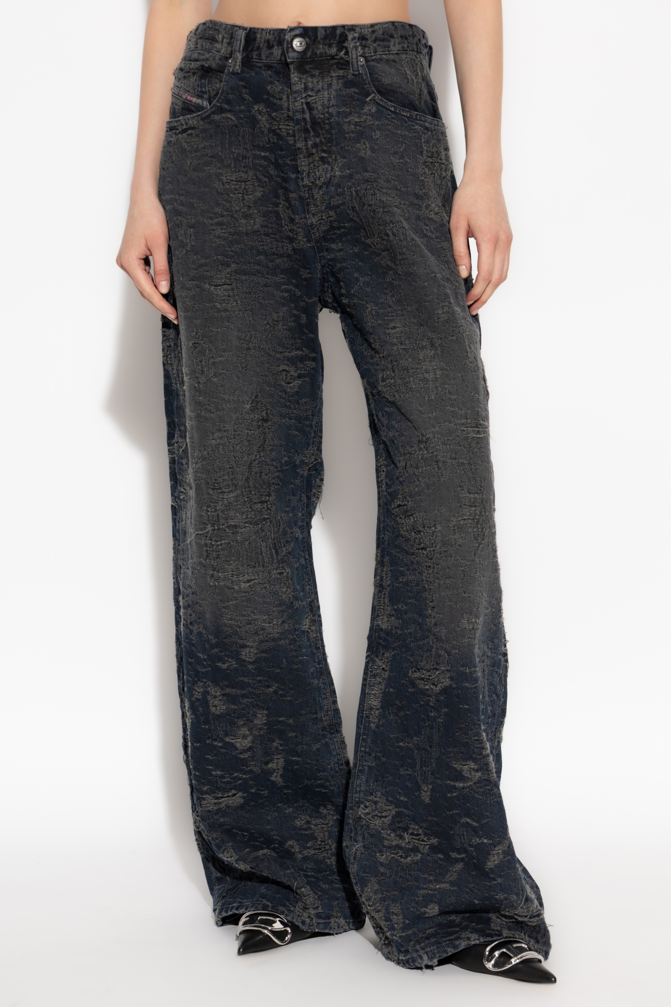 パンツ DIESEL 1996 D-Sire W27 1996 D-Sire Women: Low waist, 90's cargo Jeans, Black | Diesel